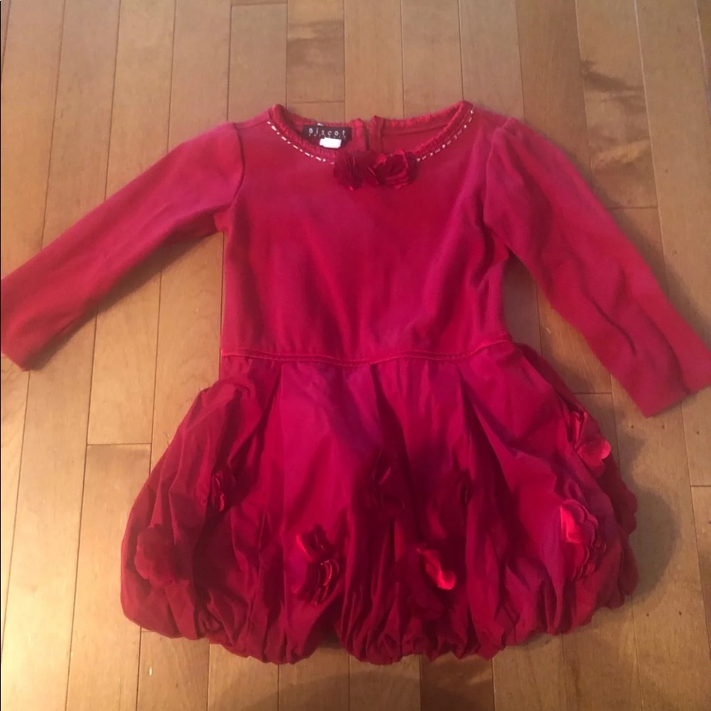 Girls Sz 4 Red Christmas Dress